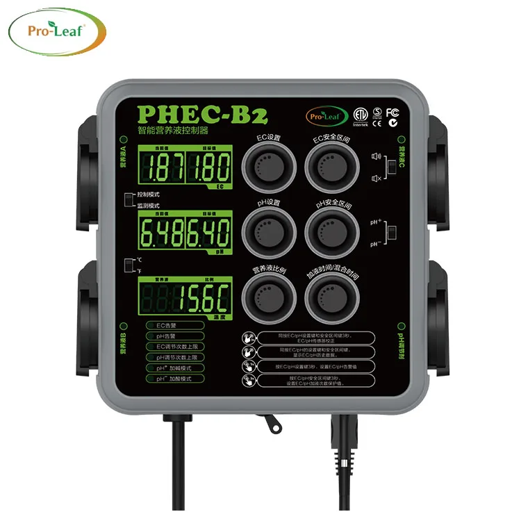 Pro-Leaf PH EC Nutrient Controller 4 Peridoser Pumps Nutrient Dosing Fertigation Machine Hydroponic Grow System