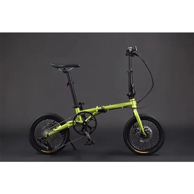 Suitable for 16-inch steel custom bicycles Foldable 9-speed folding bicycles