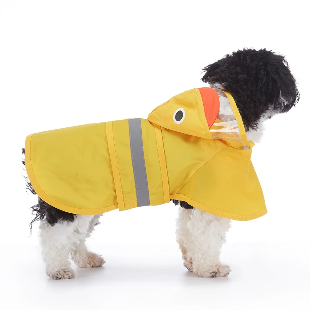 Pet Dog Duck Shark Frogs Shape Reflective Pet Raincoat Outdoor Waterproof Dog Raincoat Puppy Cat Rainy Day Pullover Coat Clothes