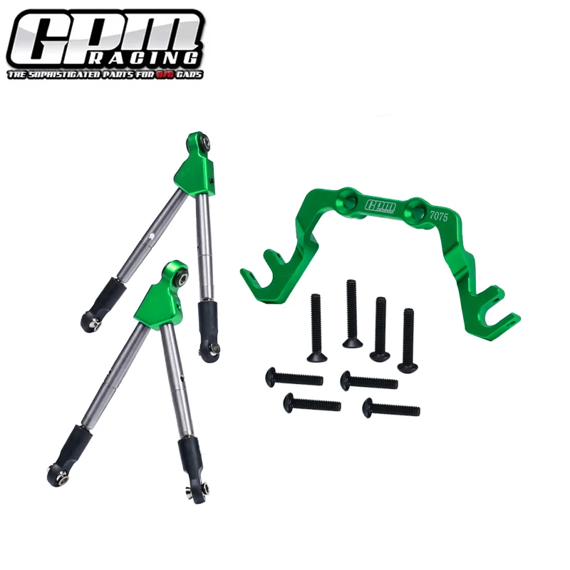 GPM Alu 7075 Front Tie Rods With Stabilizer For C Hub For TRAXXAS 1/10 Slash 4X4 LCG-68086-21