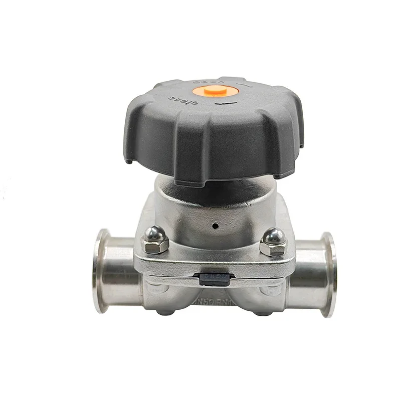 Sanitary Quick Install Diaphragm Valve 316L Stainless Steel Tri-Clamp For Beer, Dairy Products