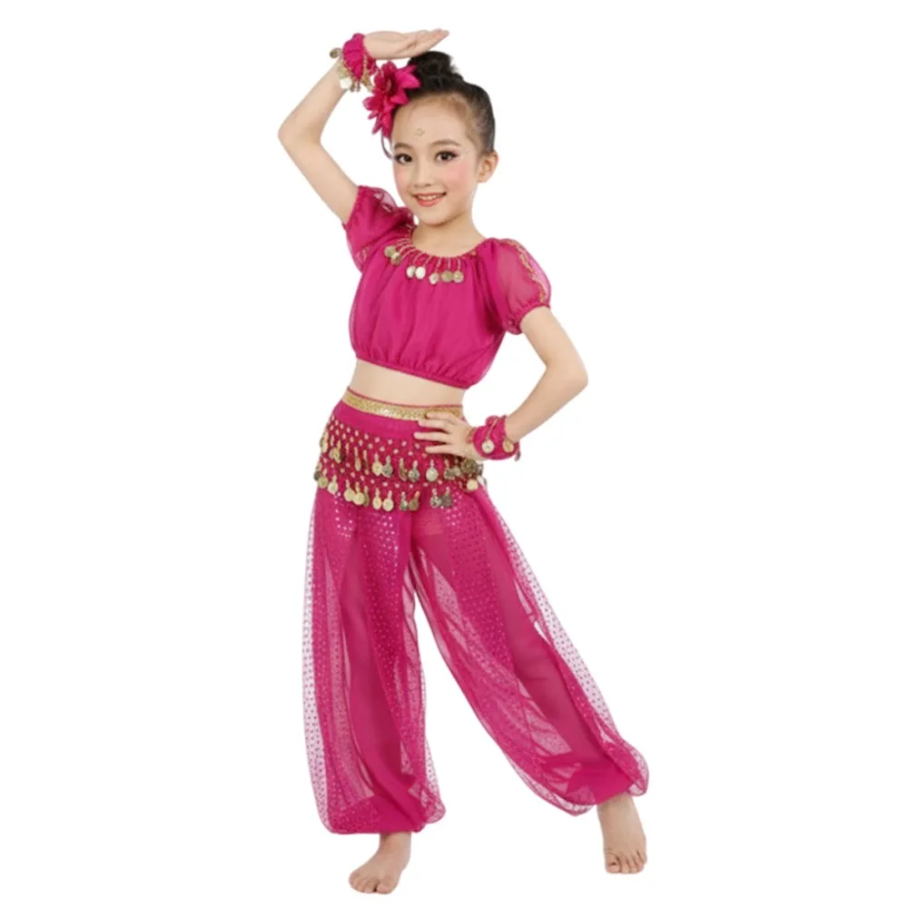 2 Teile/satz Pailletten Bauchtanz Kostüme Professionelle Elegante Dance Top Hosen Schöne Cha Cha Dance Performance Outfits