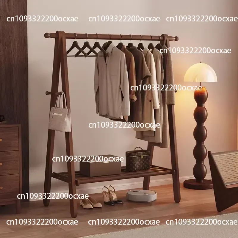 High-end Multifunctional Solid Wood Coat Rack for Household and Commercial Dryers Floor Rack Hanger for Storage Display