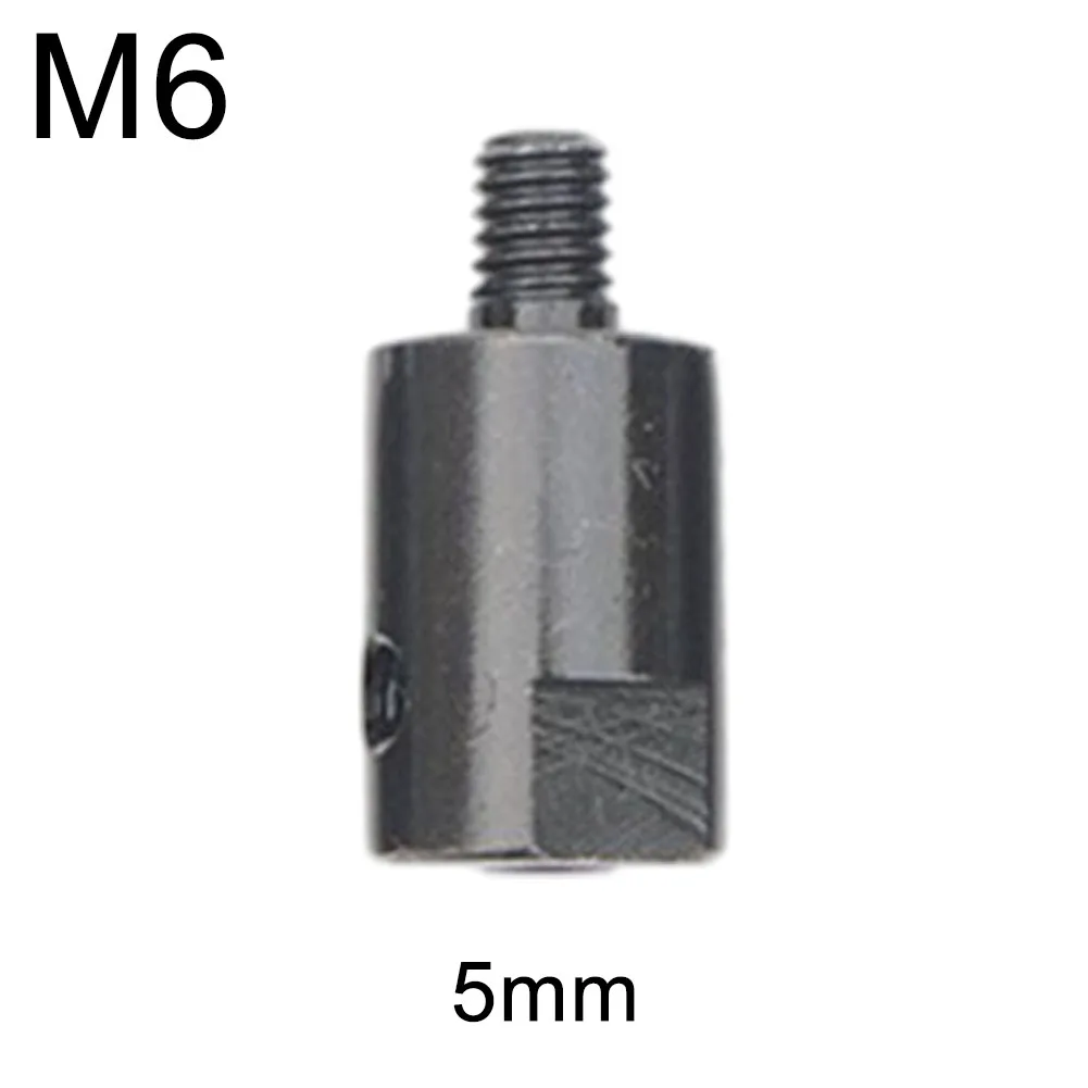 M6 3.17-8mm Axle Motor Shaft Coupler Sleeve Saw Blade Coupling Chuck Adapter Metal Black Electric Drill Coupling Accessories