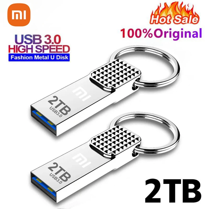 Original Xiaomi 1TB Metal USB 3.0 Flash Drive Pendrive High Speed 2TB 128GB USB Drive Portatile Memoria USB Flash Disk TYPE-C