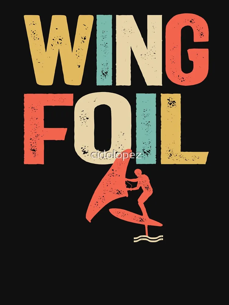 Wing Foil Evolution-T-shirt clássico, Tops de manga curta, T-shirt estampado de algodão, moda T, Wing Foiling, novo