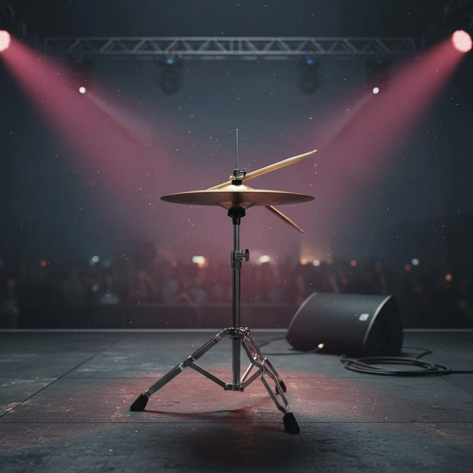 

5 Pieces Crash Cymbal Balanced Sound Hihat Cymbal Percussion Instrument Long-Lasting Traditional Finish for Stage