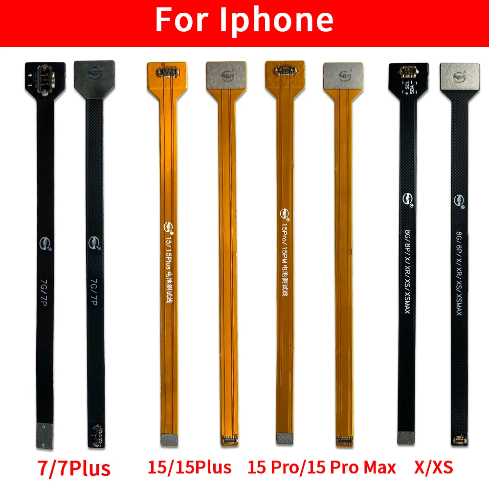 1 Piece Battery Extend Test Flex For Iphone 15 14 13 12 11 Pro Max Mini X XR XS Max 8 7 6 6S Plus Extension Cable Test Battery