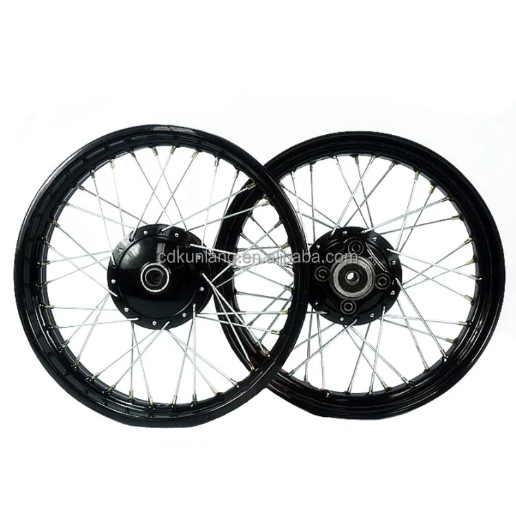 

Retro Modified Motorcycle Wheel Rims - Front & Rear Hubs with Disc Brakes/Hub Brakes for CG125