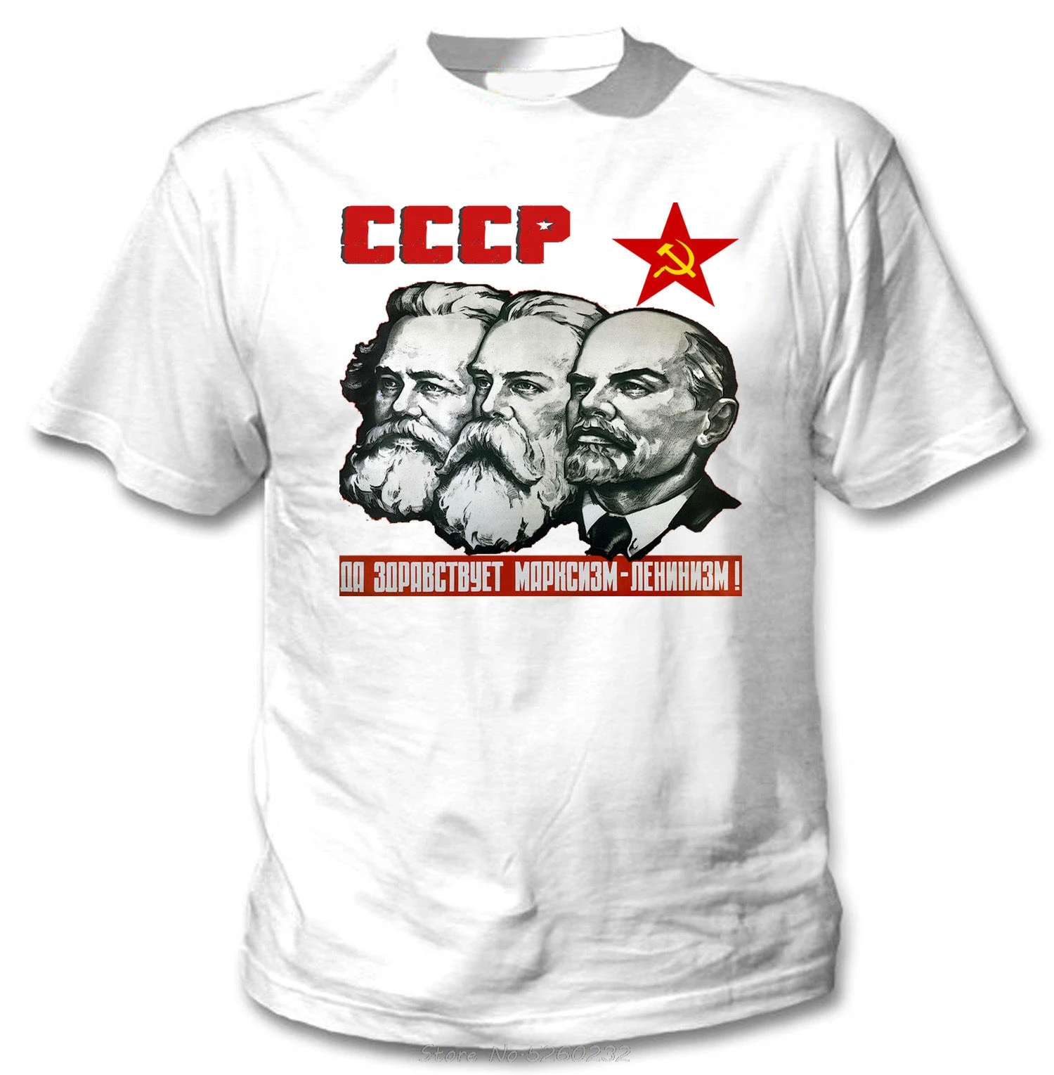 Lenin Marx Engels Sowjetunion Cccp tees Neue Baumwolle Weiß T-shirt Gedruckt T-shirt männer Kurzarm Oansatz T hemd