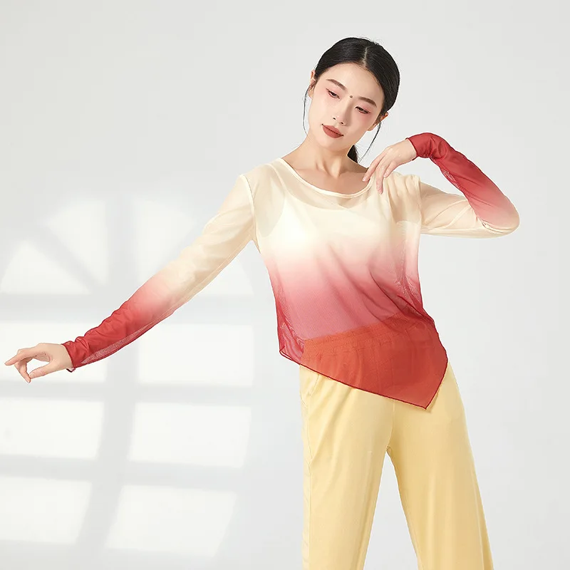 أزياء الرقص الكلاسيكي للسيدات، شاش قطري متغير تدريجي، رقص صيني أنيق، قافية الجسم، أداء الرقص الحديث