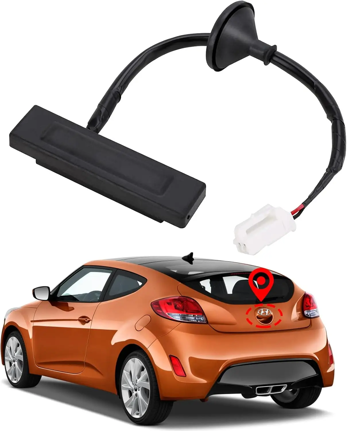 81260-2v000 botão de liberação da escotilha trava do tronco para hyundai veloster 2012-2017 botão de abertura do interruptor da alça da porta traseira 812602v000 1pc