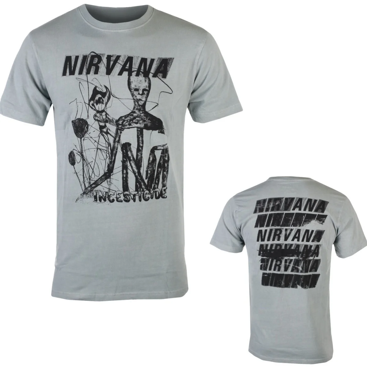 Y2k Nirvana Grafik-Baumwoll-Band-T-Shirt Unisex Sommer Kurzarm Mode-Marke Tee Luxus Lässige Vintage-T-Shirts – Detail 2