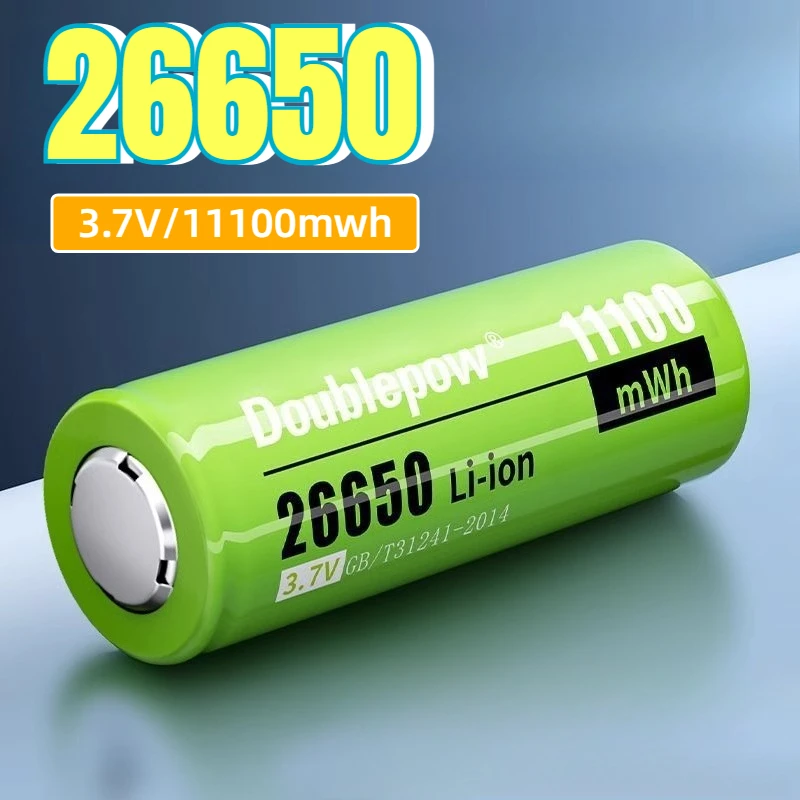 26650 baterias recarregáveis de íon-lítio 3.7v 11100mwh para lanterna de luz forte ferramenta elétrica de luz de rua solar + carregador usb