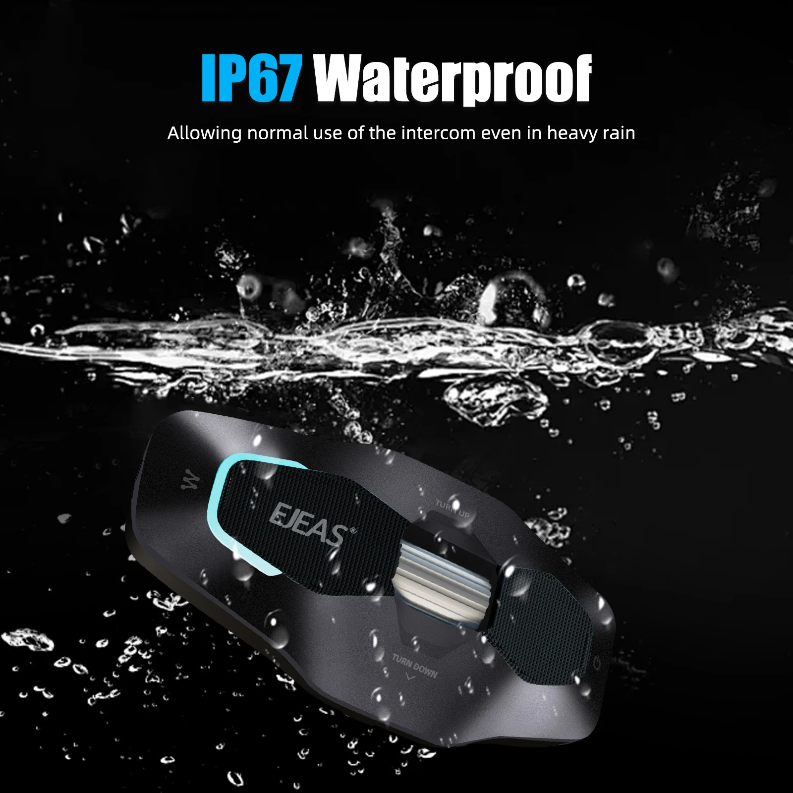 EJEAS X10 Cuffie per casco moto 2-10 ciclisti Mesh4.0 + 5G + BT Sistemi di comunicazione Audio Multitasking Ricarica magnetica FM IP67