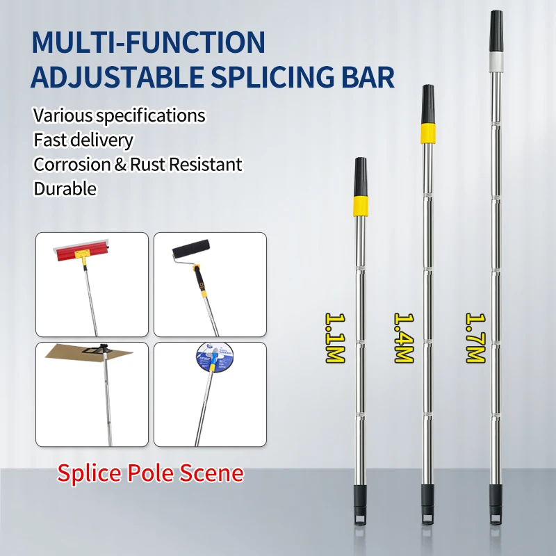 Rouleau à Peinture Amovible avec Bâton d'Extension, Manche de 1.1/1.4/1.7m, Pinceau Rétractable pour Livres et Deskmedicaments, Outils d'Extension, Nouvelle Collection