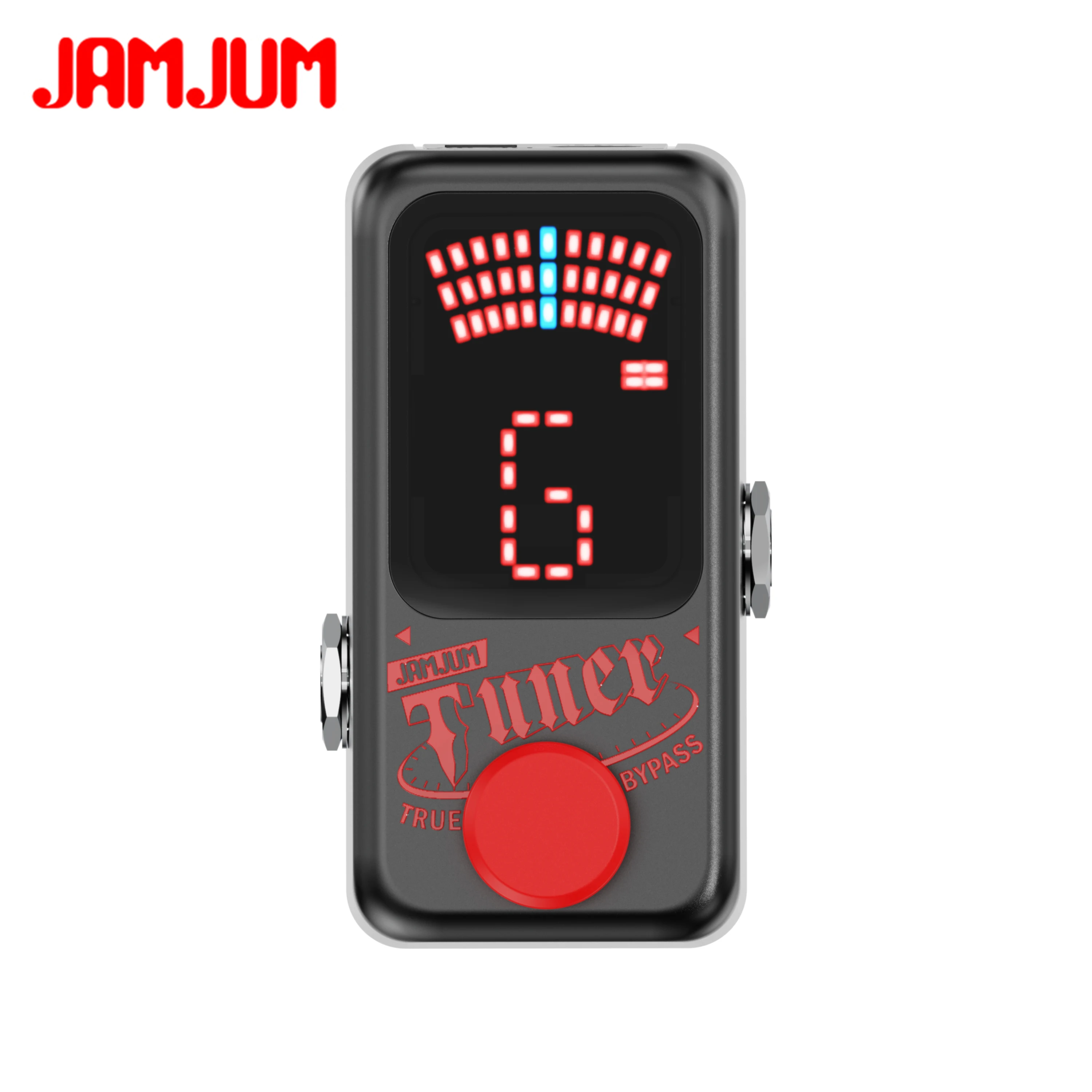 JAMJUM Stage Mini Chromatic Tuner, LED High-Accuracy Foot Pedal Tuner, 9V DC True Bypass Guitar Bass