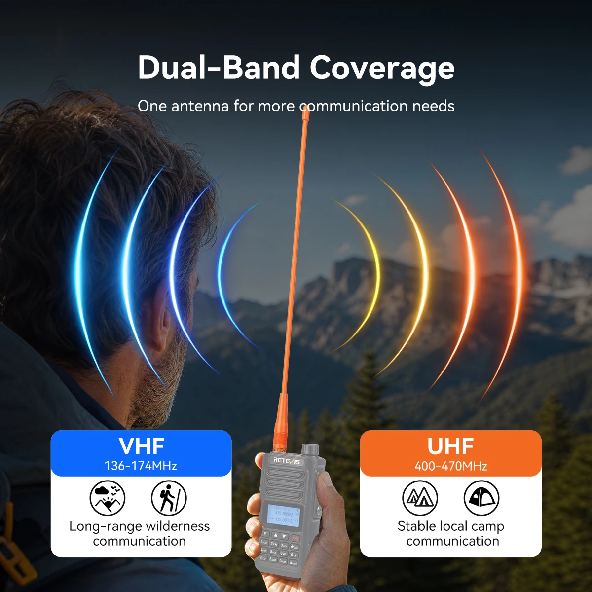 Retevis RHD-771 Walkie-Talkie-Antenne SMA-M VSWR Weniger als 1,5 Hochverstärkung für HA1UV RA89R/G RT3S für Baofeng für ICOM für Yaesu – Detail 6