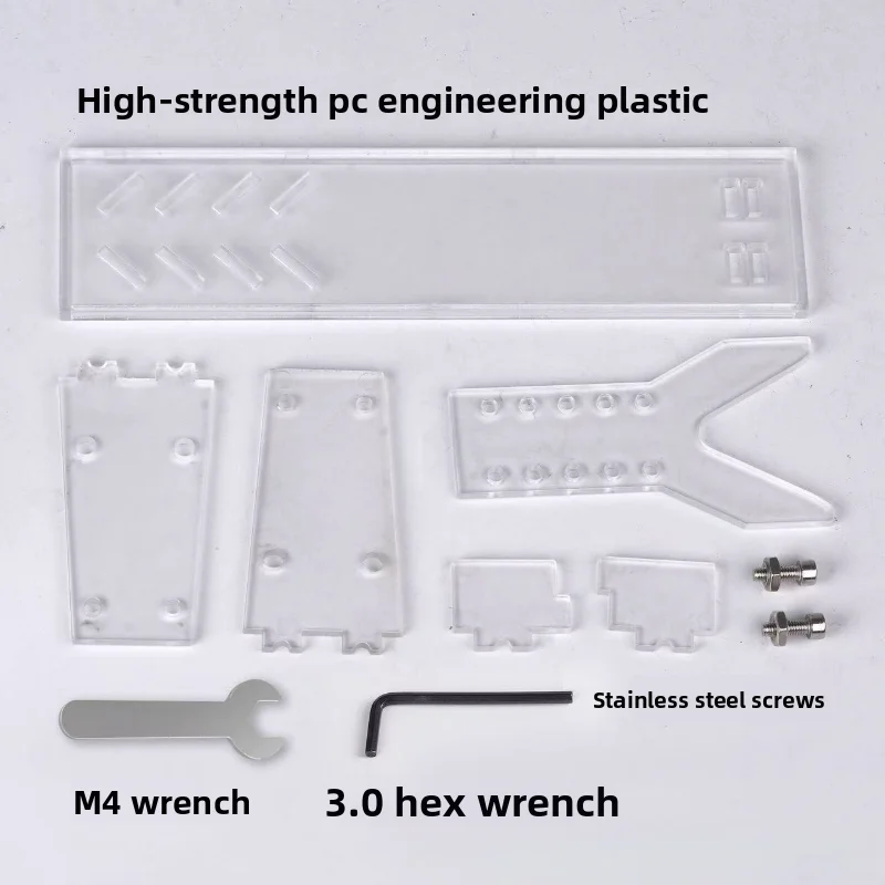 Adjustable Transparent PC Hobby Model Display Stand Kit Complete Assembly Hardware Storage Rack Parts