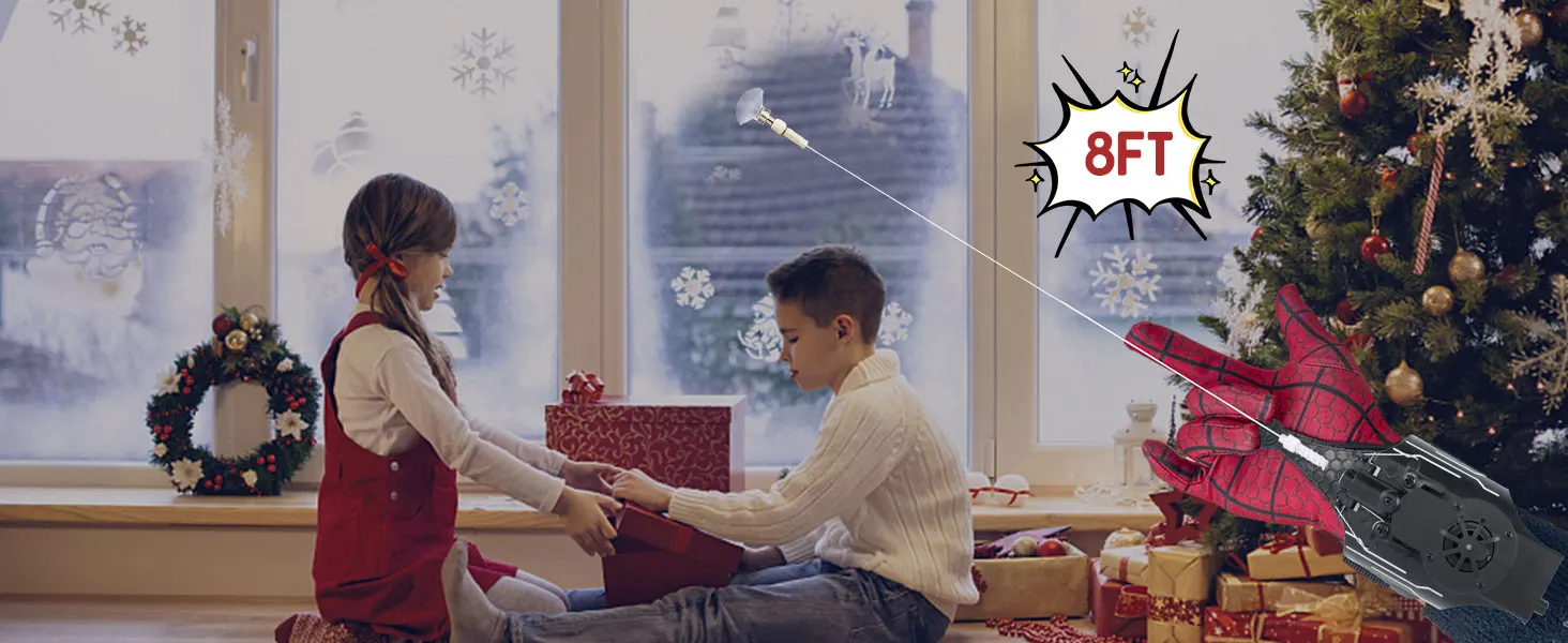 BalaSnow Web Launcher Schnur-Schießspielzeug Upgrade 2.0, Coole Gadgets Spider Echte Seide Superhelden Rollenspiel Coole Sachen Spaß Spielzeug Großartig für Männer und Jugendliche (Schwarz