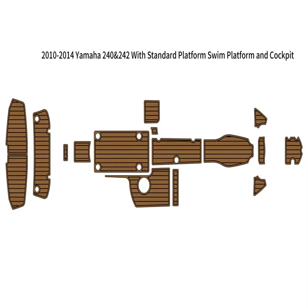 

2010-2014 Ya-ma-ha 240&242 Standard Swim Platform Cockpit Pad Boat EVA Foam Teak Floor Mat SeaDek MarineMat Style Self Adhesive