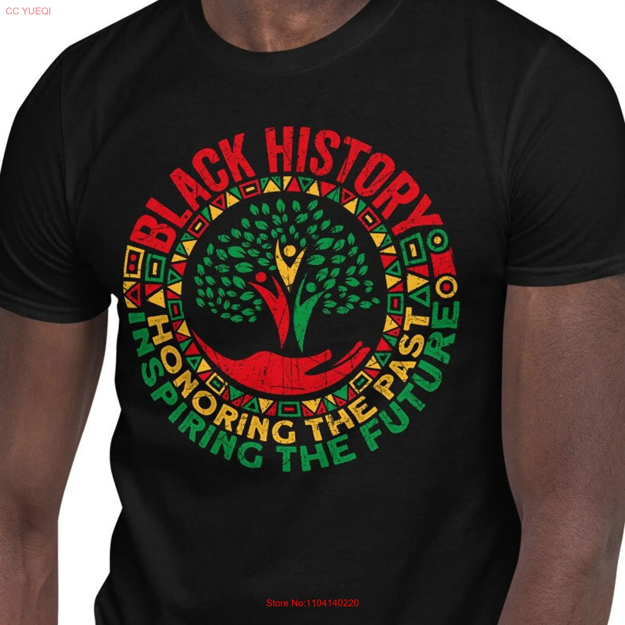 Black History T Shirt Honoring the Past Inspiring Future Lives Matter Month Juneteenth African Roots