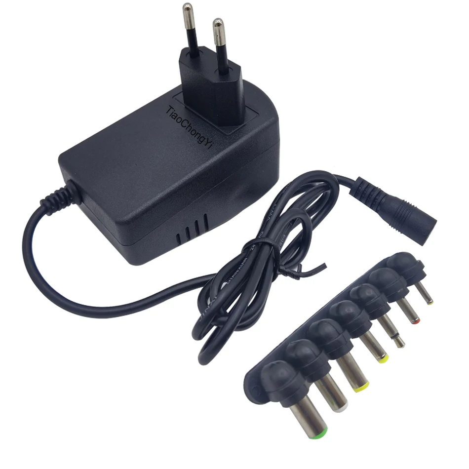 Imagem -04 - Carregador de Alimentação Multi-tensão Adaptador Ajustável ac 220v para dc 3v 4.5v 6v 7.5v 9v 12v eu us Converter Plug 30w