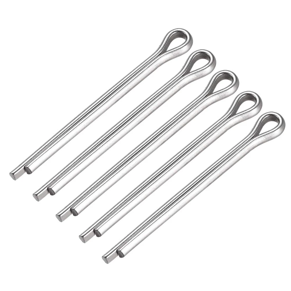 

100pcs M2 M2.5 Split Cotter Pin 12mm X 40mm 304 Stainless Steel Prongs Silver Tone Fastener Clip Key Clips Cotter Pins