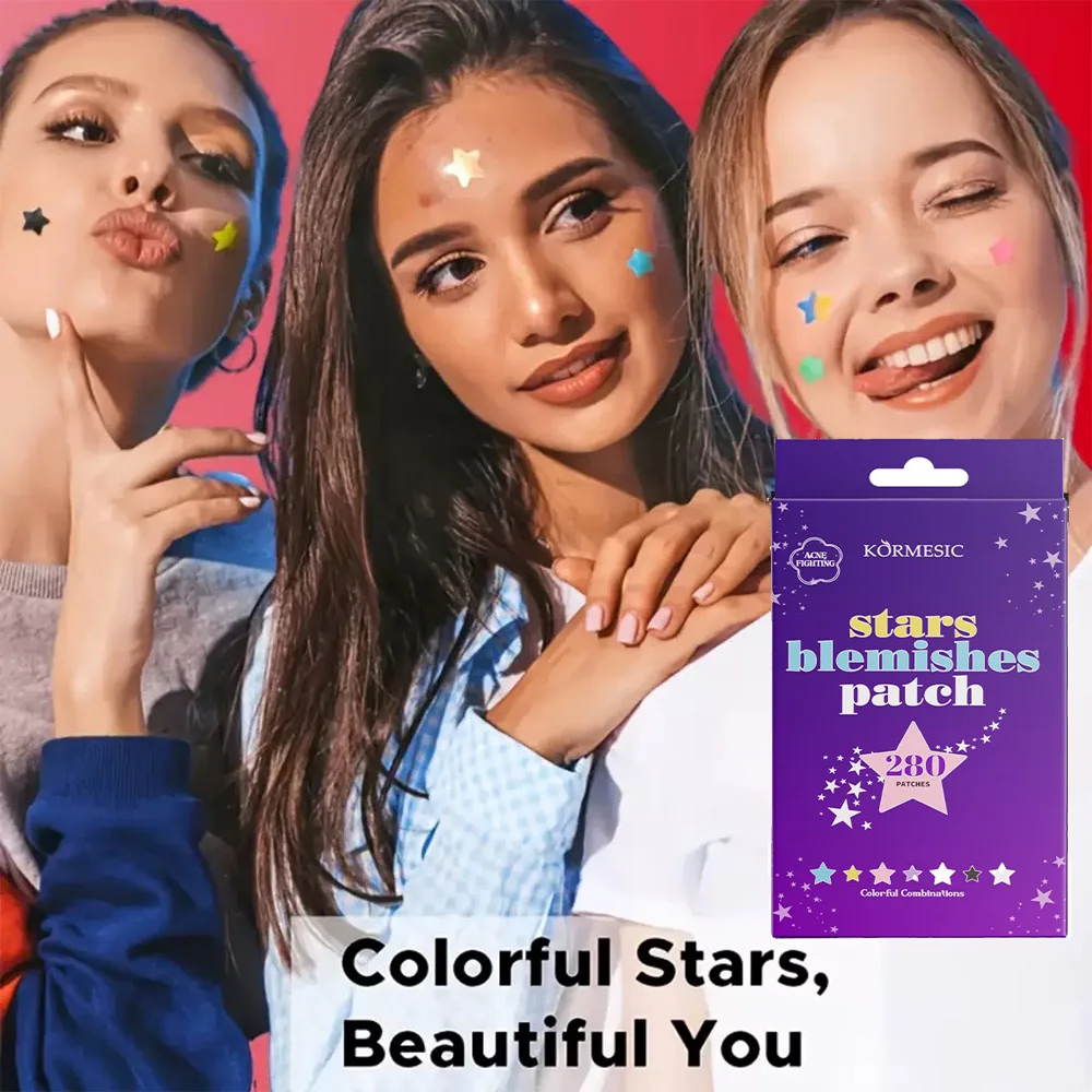 280 قطعة/740 قطعة/2800 قطعة لطيف ستار ملون حب الشباب إزالة ملصقات الرجال النساء غير مرئية الوجه بقعة بثرة التصحيح الجمال أداة العناية بالبشرة #1