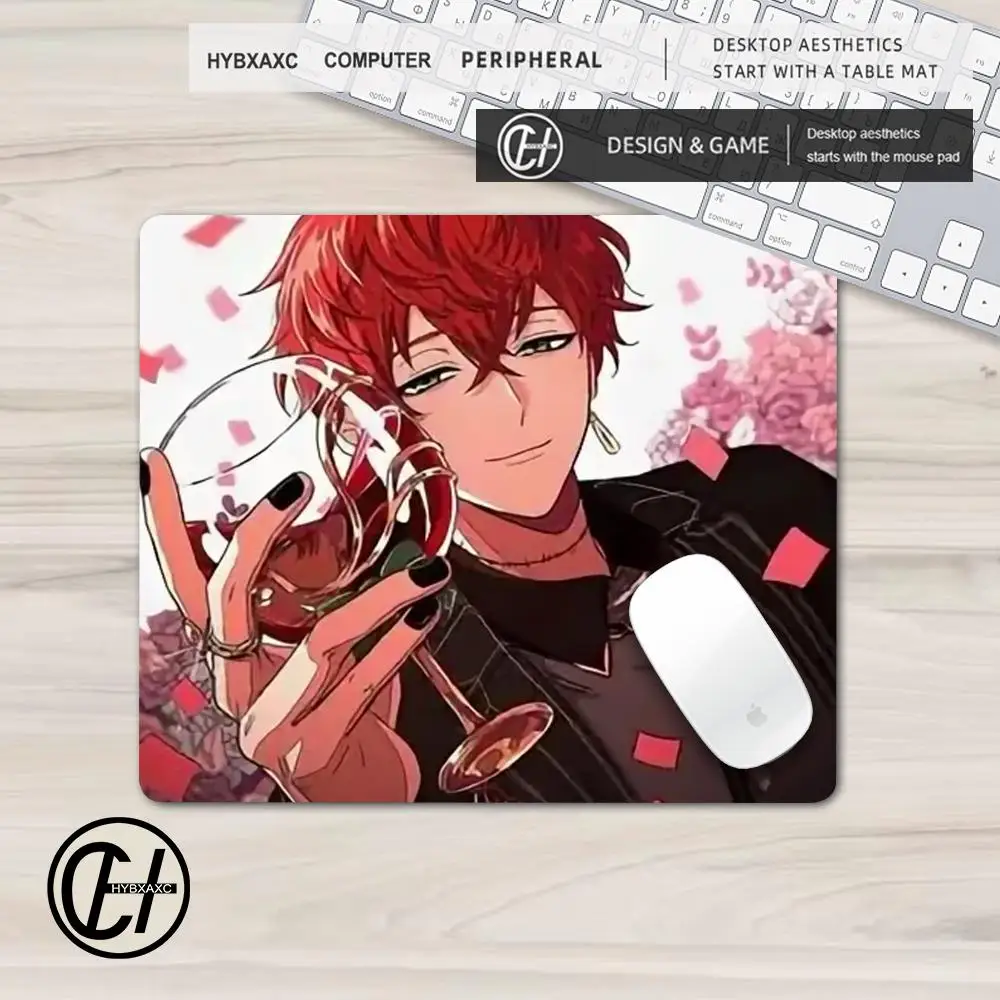 Gokurakugai Alas Mouse Kecil Terkunci Alas Mouse Meja Mouse Komputer Desktop Keyboard Mouse Nirkabel Hadiah untuk Gadis