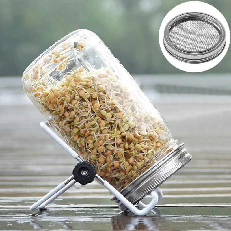 Stainless Steel Strainer Sprouting Lid For Wide Mouth Canning Jars Drop Ship