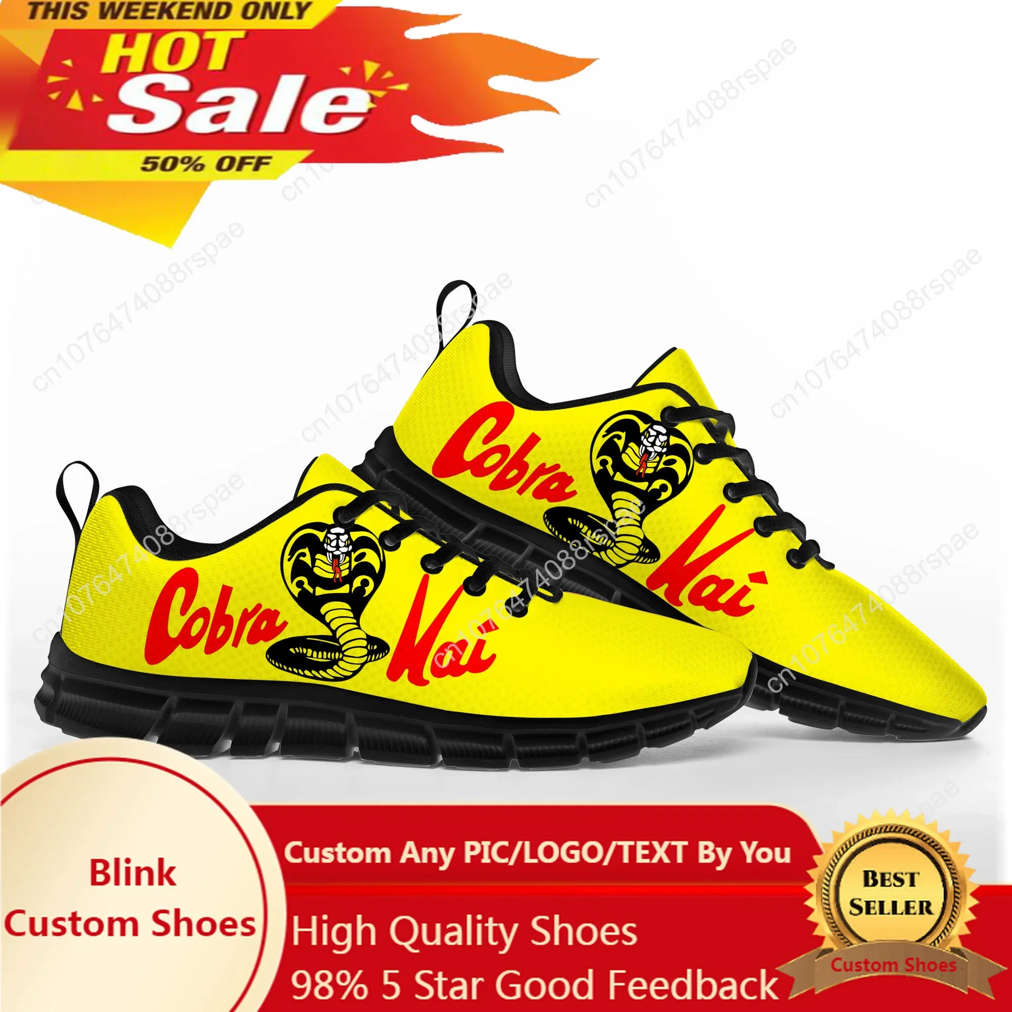 

Thai Venomous Snake Cobra Kai Sports Shoes Mens Womens Teenager Kids Children Sneakers Casual Custom High Quality Couple Shoes