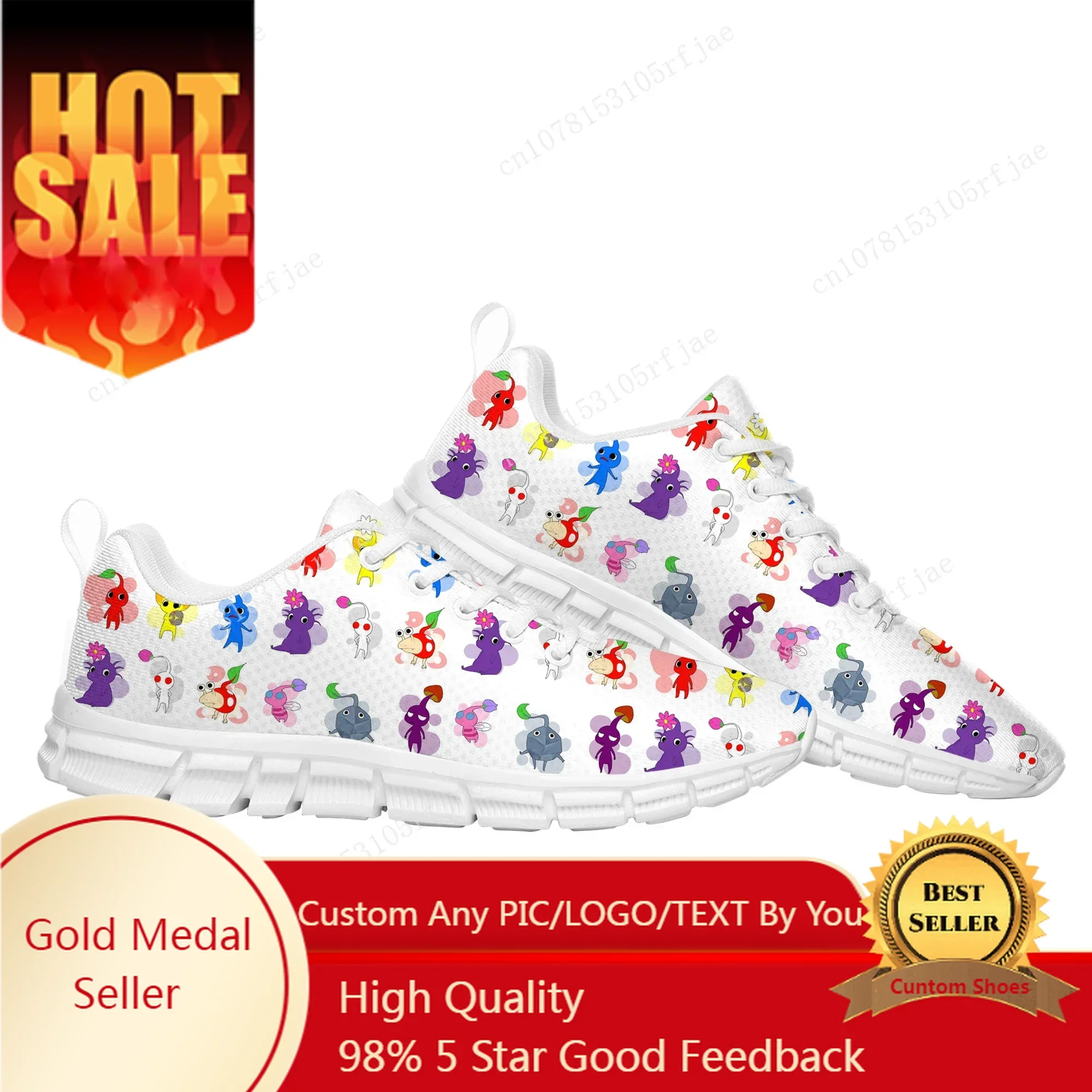 

Pikmin Sports Custom Shoes Hot Cartoon Game Mens Womens Teenager Fashion Sneaker Tailor Made Couple Built Shoes