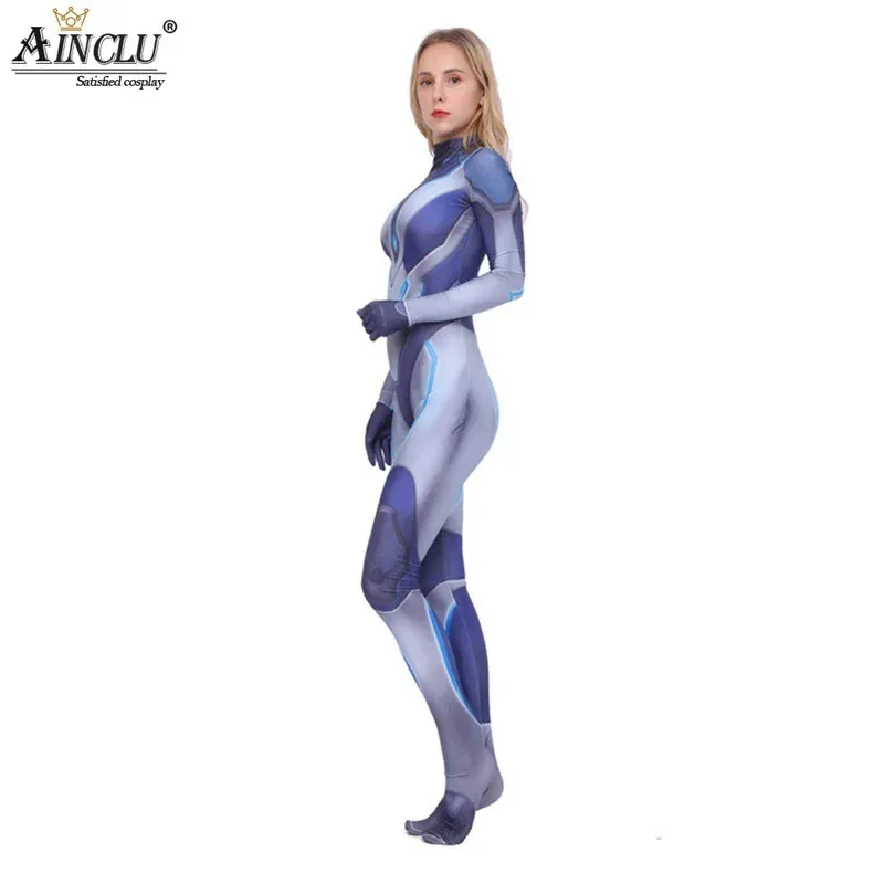 StarCraft Sarah Louise Kerrigan Kostum Cosplay Pesta Halloween Spandex Superhero Bodysuit Jumpsuit untuk Wanita Catsuit