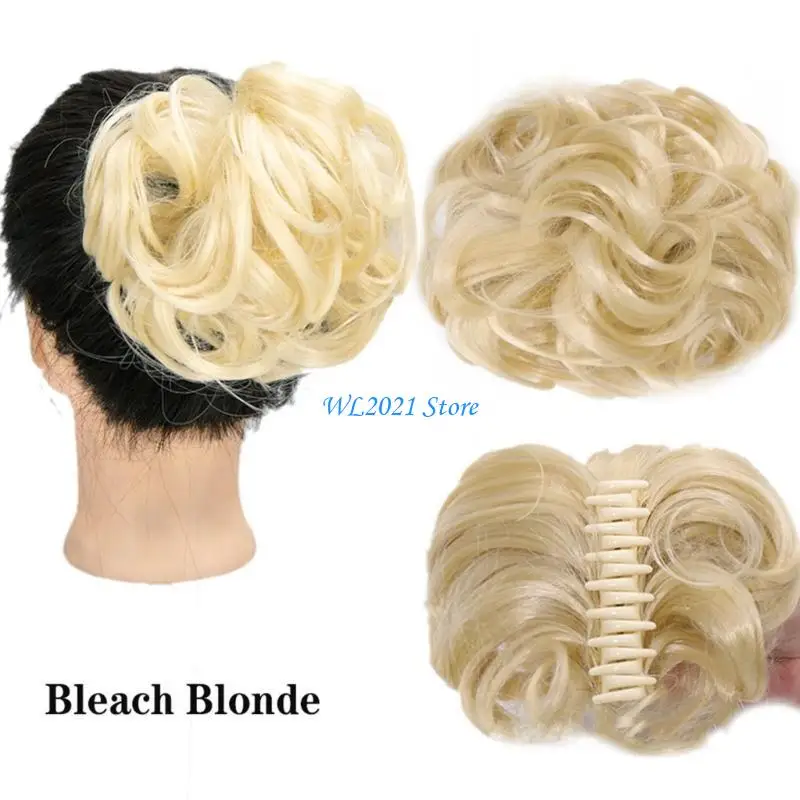 G5GC مخلب مقطع شعر فوضوي كعكة المشبك المربحي مجعد البسكويت الشعر الطبيعية امتدادات الشعر للنساء الشعر الاصطناعية #2