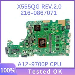 X555QG For ASUS X555QA X555QG X555DA X555BA X555BP K555B A555B Laptop Motherboard A6/A9/A10/A12/FX-9800P CPU 4G/8G-RAM Mainboard