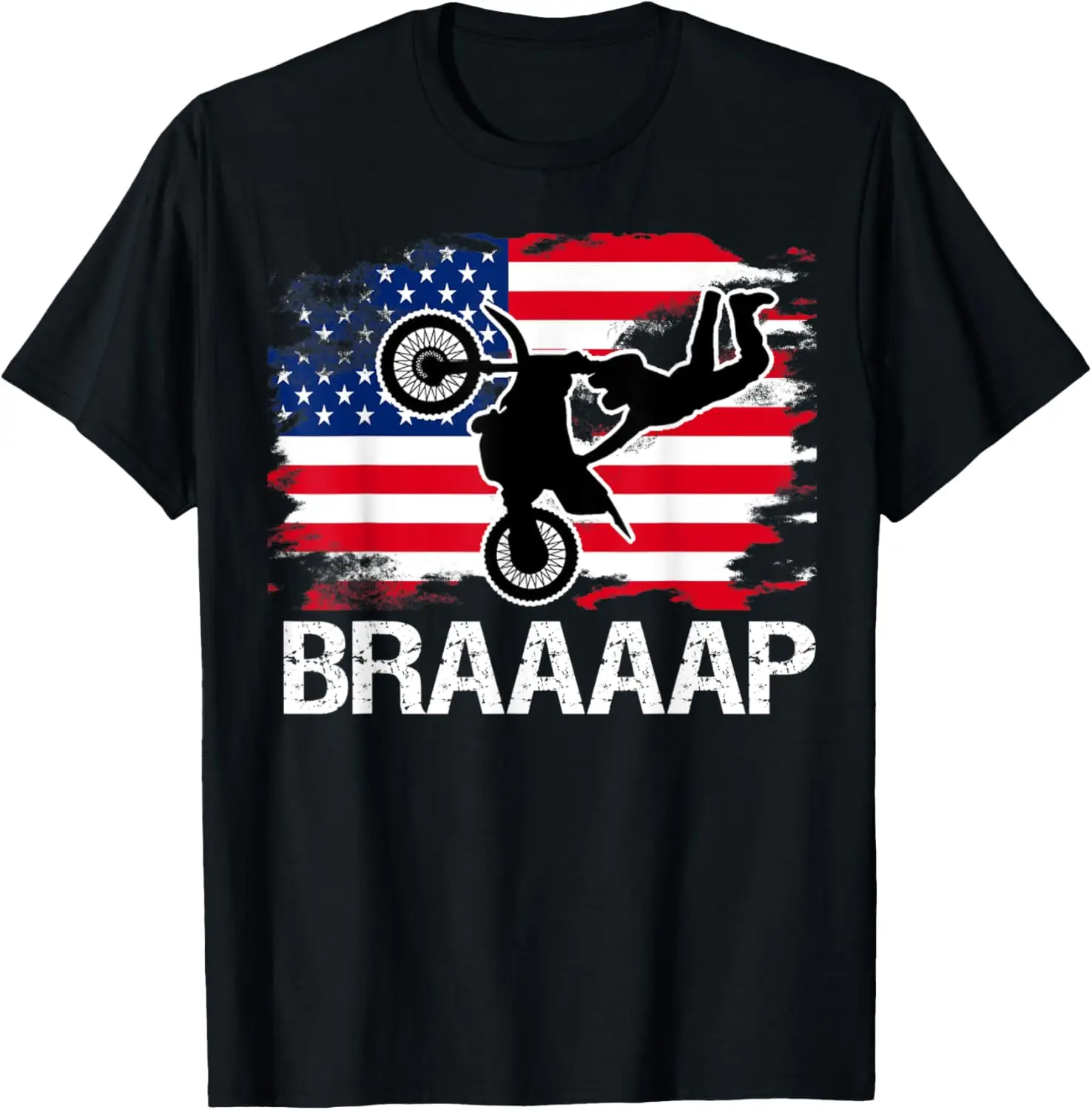 

Vintage Retro Motorcycle USA Flag Funny Motorcycle T-Shirt Motorcycle