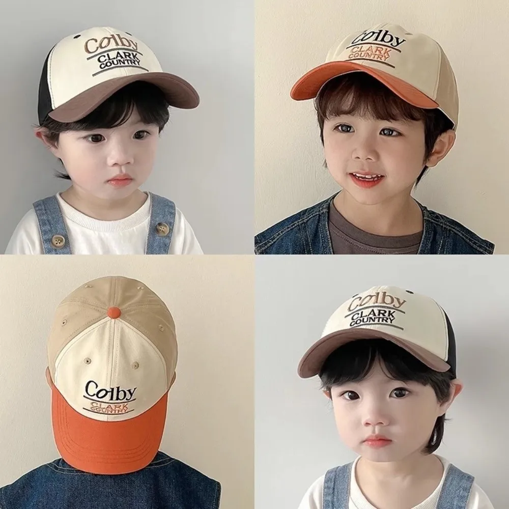 

Casual Letter Print Kids Baseball Hat Adjustable Strap Cotton Sun Visors Hat Peaked Cap Spring Summer