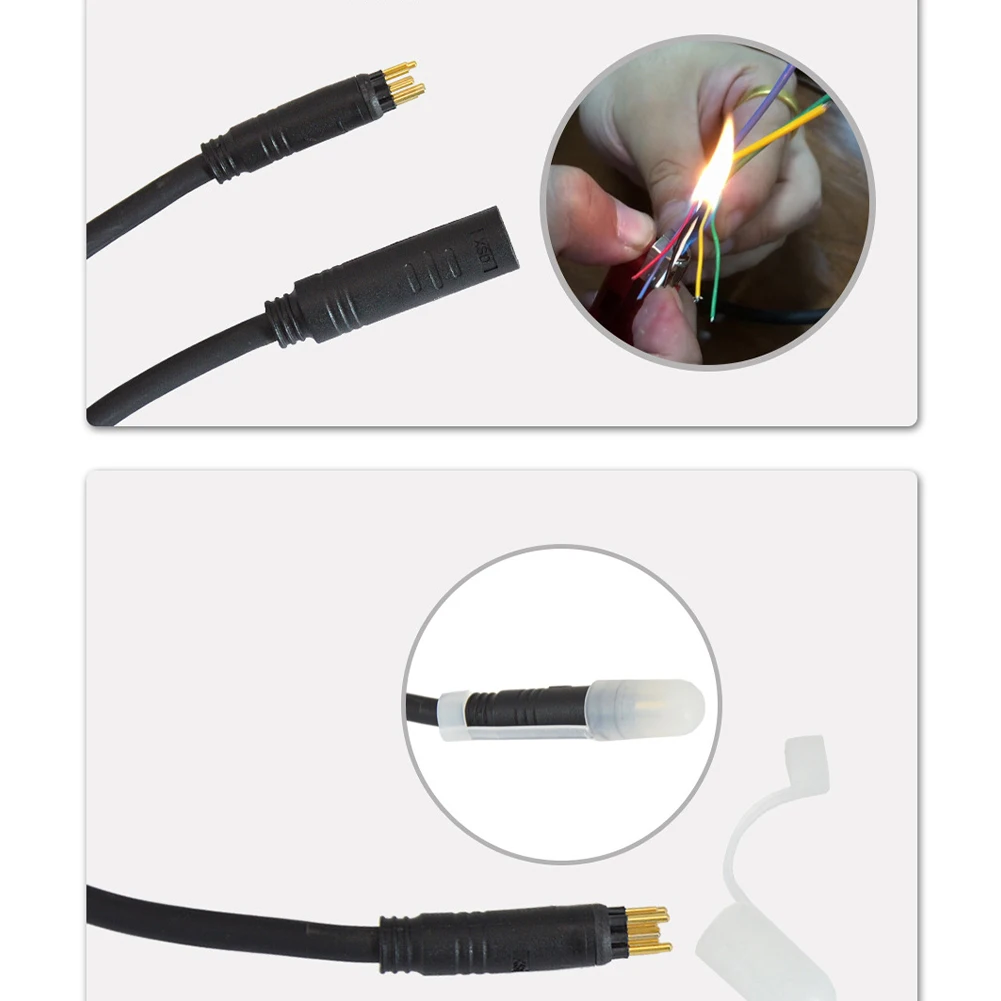 9pin E-bike Motor Modification Cable Waterproof Extension Front Rear Drive Output Male-female Conversion Cable