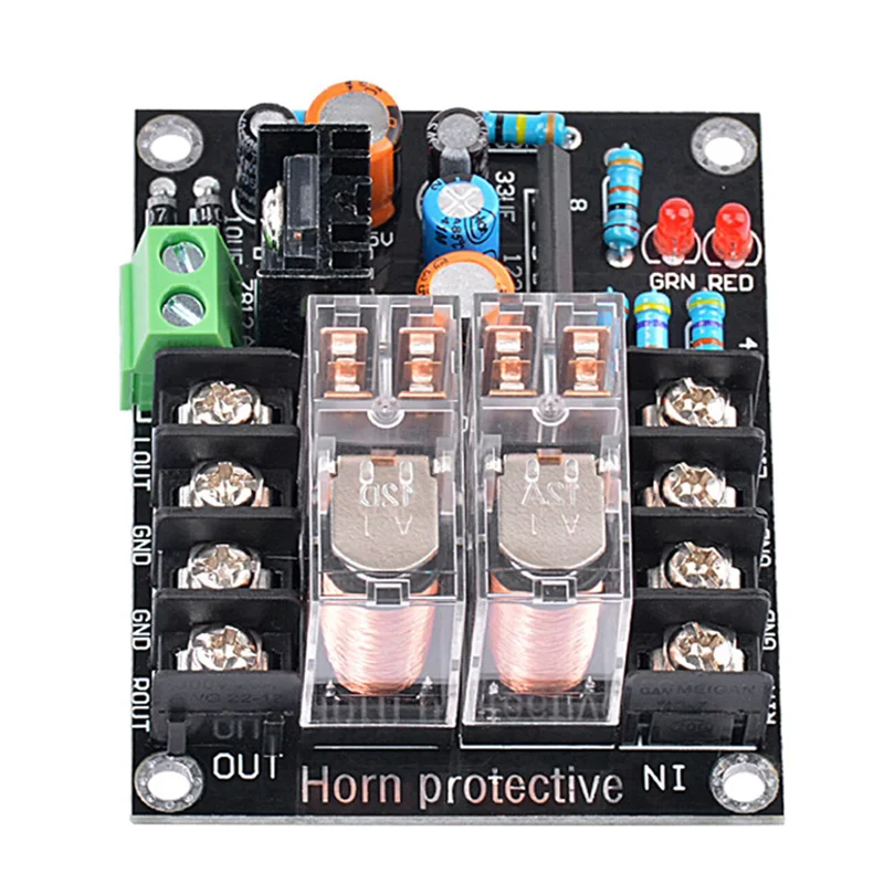 2x 12-18v upc1237 placa de proteção de alto-falante placa de proteção de alto-falante montar módulo boot atraso dc monitor-tce