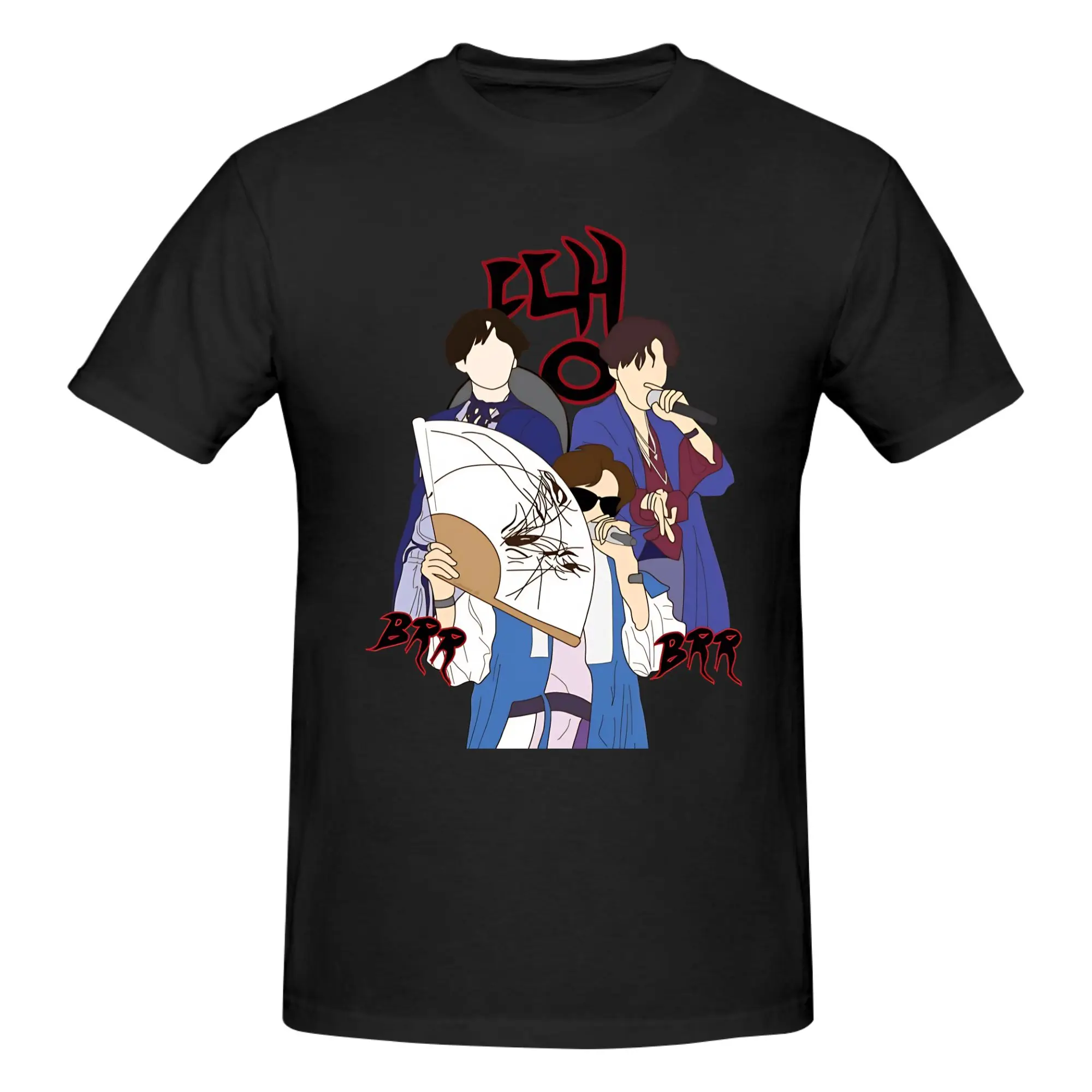 1 Piece RM & SUGA & J Hope Funny Graphic 100% Cotton T-Shirt D-daeng Kpop Army Tops Tees For Men