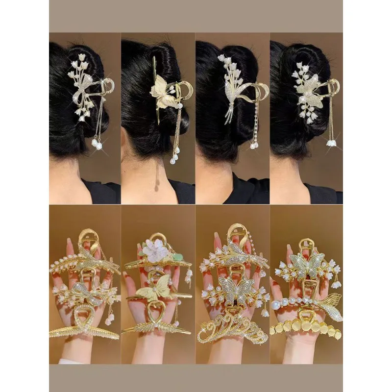 Alloy Hair Clip,Large hair Accessories, Simple hairpin,Thin hair Styling Tools for women