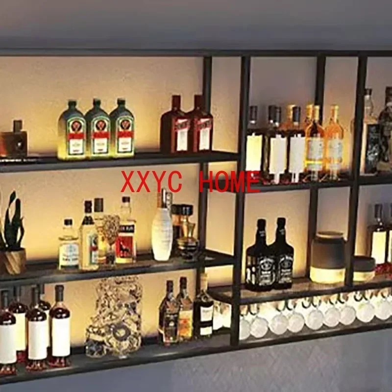 Modern Unique Wine Cabinets Commercial Wall Mounted Metal Retail Bar Cellar Display Armario Para Vinos Home Decoration