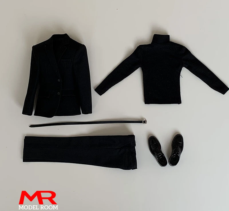 Toy center 1/6 Scale Male Turtleneck Sweater Coat Pants Belt Shoes Clothes Model Fit 12\'\' AT020 BD001 Soldier Action Figure Body