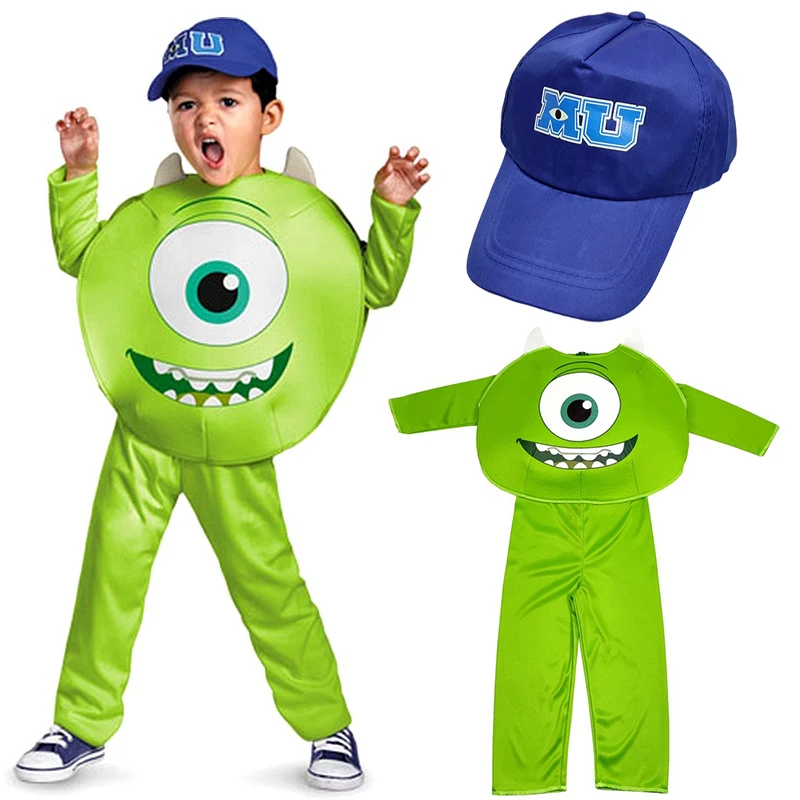 

Костюм для косплея Диснея Майка, аниме, детский реквизит для ролевых игр, Хэллоуин, карнавал, школьная вечеринка, комбинезон, одежда, подарки