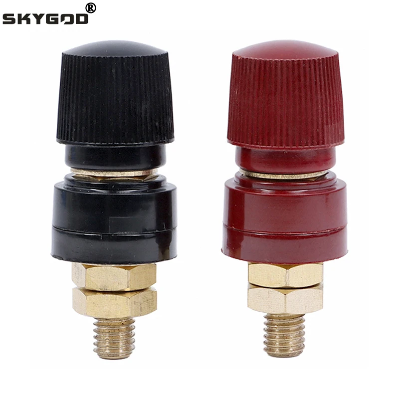 Wire Binding Post Thread Screw M5 M6 M8 M10 Black+Red Set Weld Inverter Clamp Power Supply Splice Connect Battery Terminal