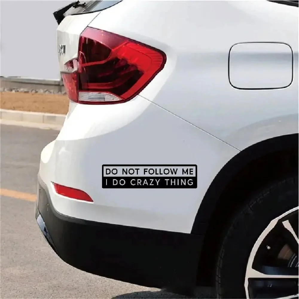 Do Not Follow Me Aesthetic Car Laptop Window Bumper Waterproof Vinyl Decal Accessory Retro Funny Vintage Retro Cool Unique