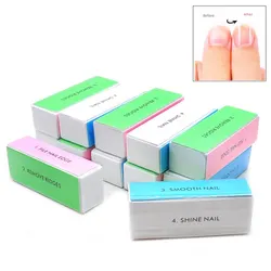 1/5Pcs Nail Sponge Buffer Block Shine Polisher Nail Buffing File Manicure Sanding Nail File Nail Art Tools Kit