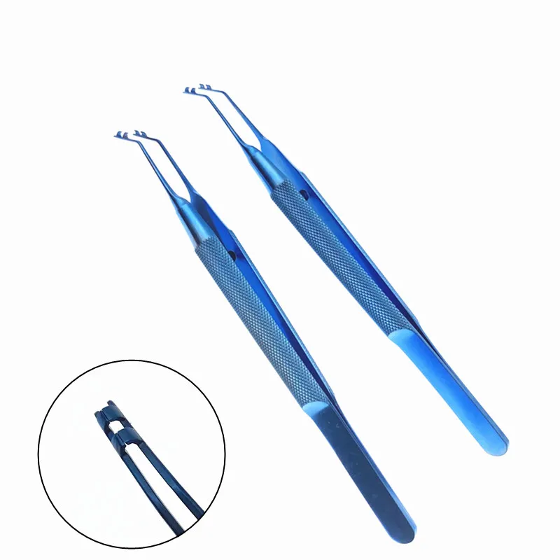 

Titanium Ophthalmic Lens Folding Forceps Tweezers Round Handle Ophthalmic Forceps Eye Surgical Instruments 1pc