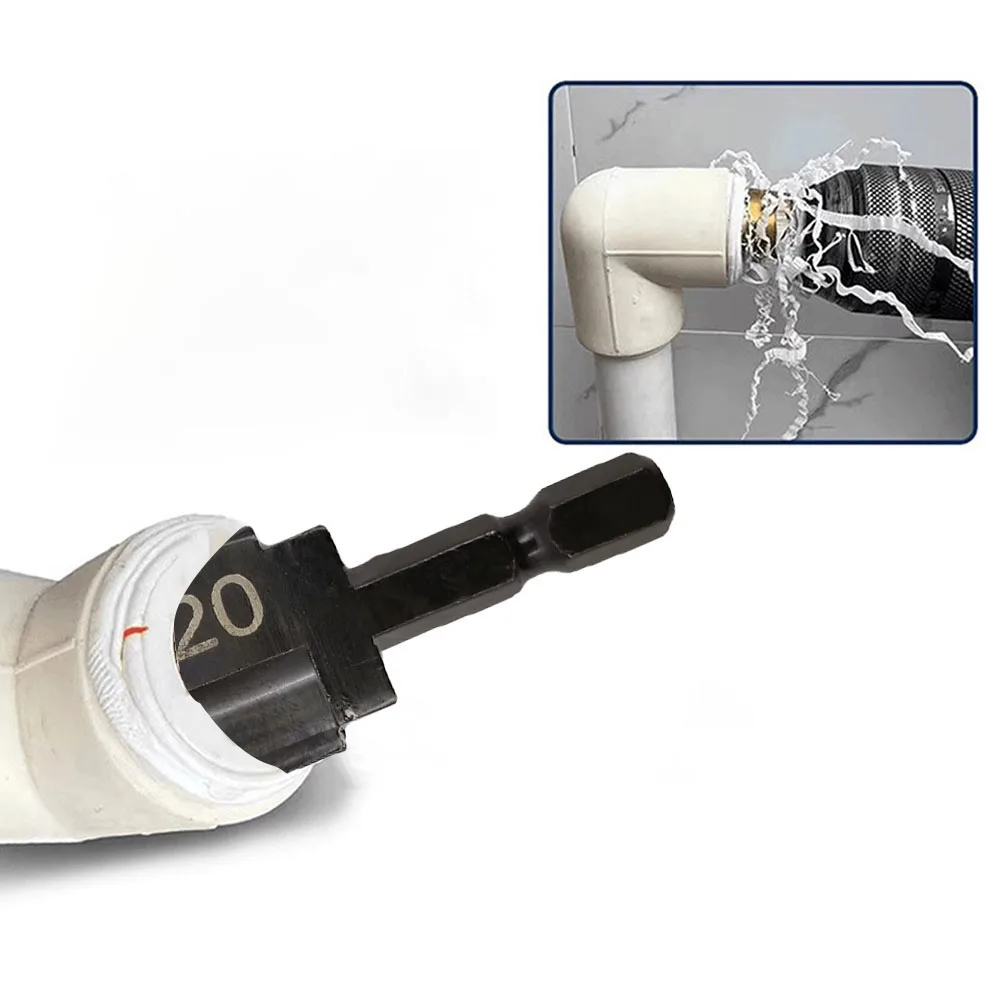 1set PPR Drill Bit Hexagon Shank Water Pipe Connection Tool Electric Drill Adapter For 1/2Inch 3/4 Water Pipe